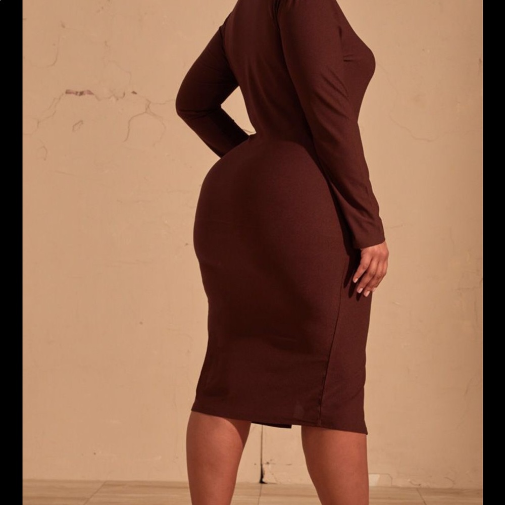 New!!! Date Night!Chocolate Midi Dress! Sz16,18,20 - Picture 2 of 5